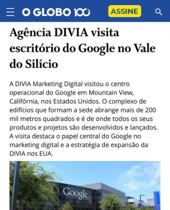 Agência DIVIA visita escritório do Google no Vale do Silício